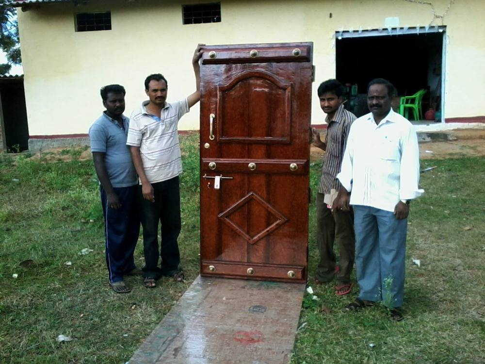 Superior Specialty Molded COCONUT TREE Plank-Molded Front Door . Traditional design